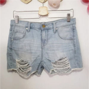 MOSSIMO boyfriend midi distressed shorts 24